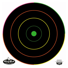 Birchwood Casey Dirty Bird 12” Bullseye Target has multi-colored rings